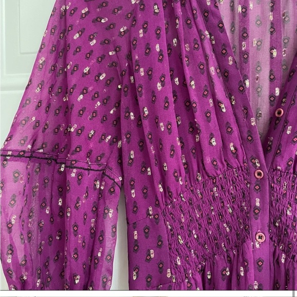 Ba&sh Cyana Balloon Sleeve Midi Dress - Picture 12 of 16